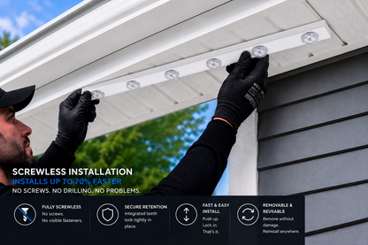 Patented Polycarbonate Screwless Mounting Channel (3ft) COMING SOON!
